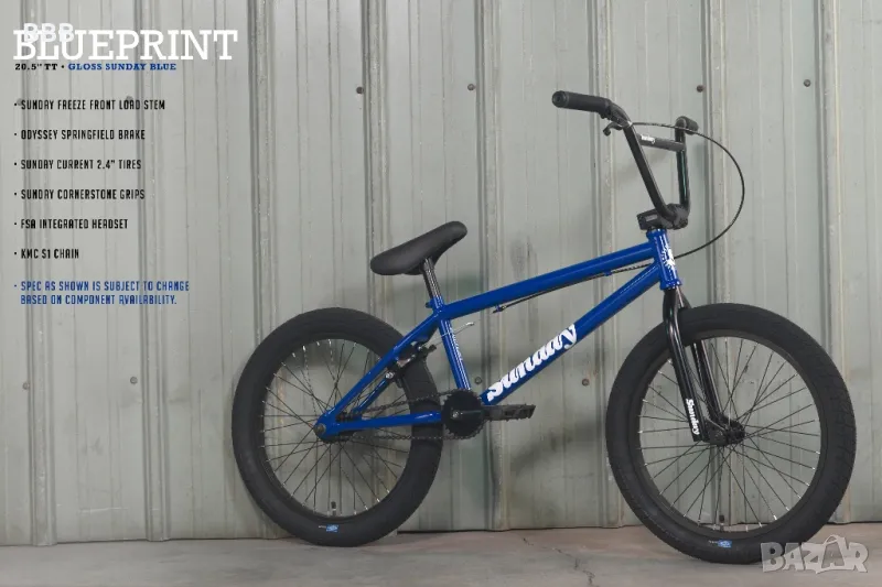 BMX Sunday Blueprint blue 20" , снимка 1