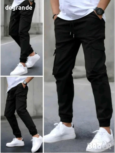 Черен Мъжки карго панталон М,Л, Хл, 2хл размер, снимка 1