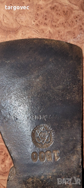 Масивна немска стара кована брадва, снимка 1