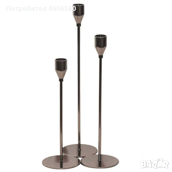 🕯️ Свещници – комплект 3 бр., снимка 1