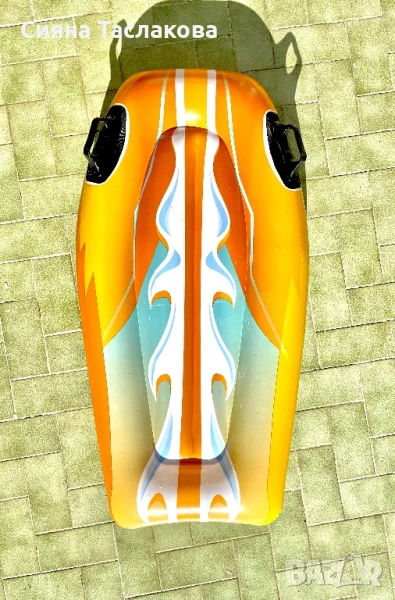 Плажен Оранжев Надуваем Дюшек, снимка 1