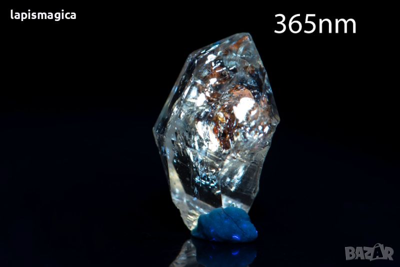 Петролен кварц кристал 3.3ct флуоресцентен #10, снимка 1