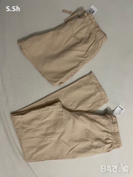 Къс и дълъг ленен панталон, размер ХС-С, снимка 1