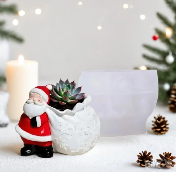 Молд кашпа дядо Коледа , снимка 1