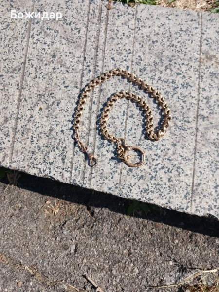 Позлатен кюстек за джобен часовник., снимка 1