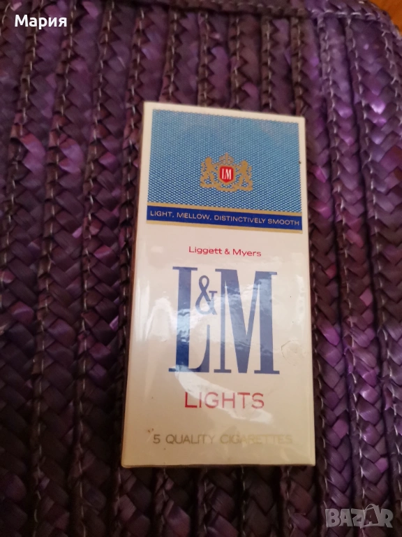 Твърда кутия цигари L&M  Liggett & Myers Inc, снимка 1