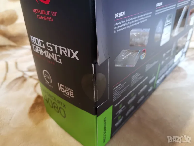 Видео карта ASUS GeForce RTX 4080 16GB ROG Strix DLSS 3

, снимка 1