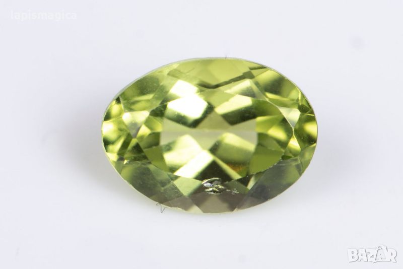 Перидот 0.94ct 7x5mm овална шлифовка #8, снимка 1