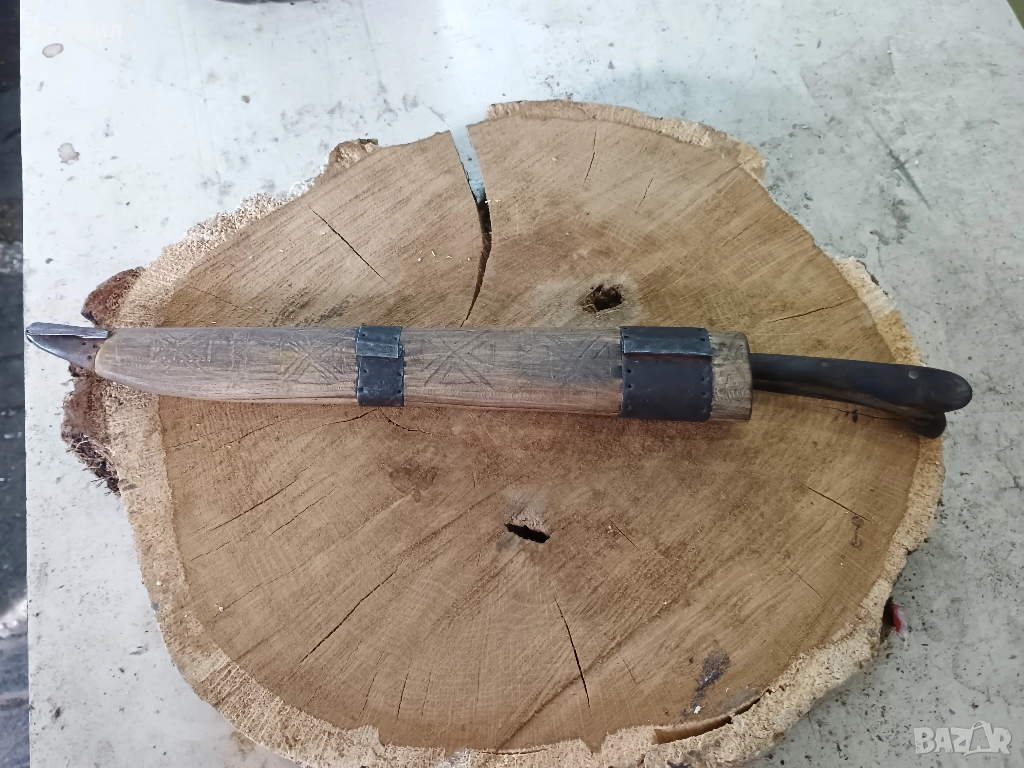 Стар нож с кания., снимка 1