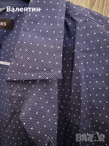 Мъжка риза  Michael Kors CR64CAN2FH Navy (тъмносин), снимка 2 - Ризи - 54194574