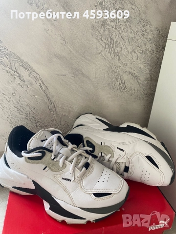 Puma маратонки бели с черни елементи, снимка 1
