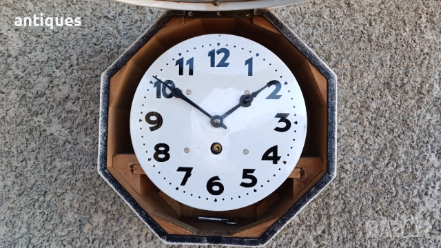 Немски стенен часовник - Junghans - 1970"г., снимка 5 - Антикварни и старинни предмети - 53706477