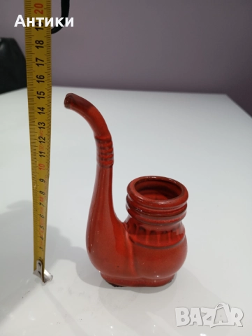 Керамична стара лула, снимка 2 - Лули - 52564101