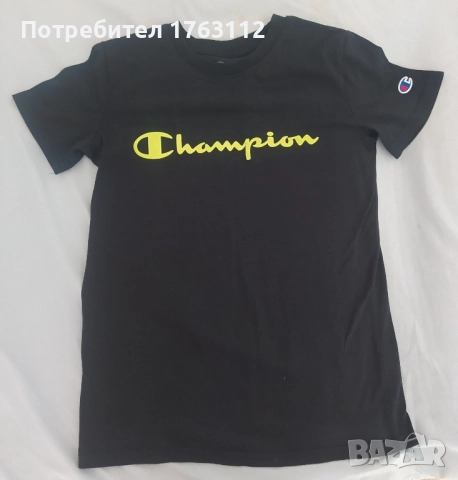 Champion черна тениска за момче на 10г, размер М, нова