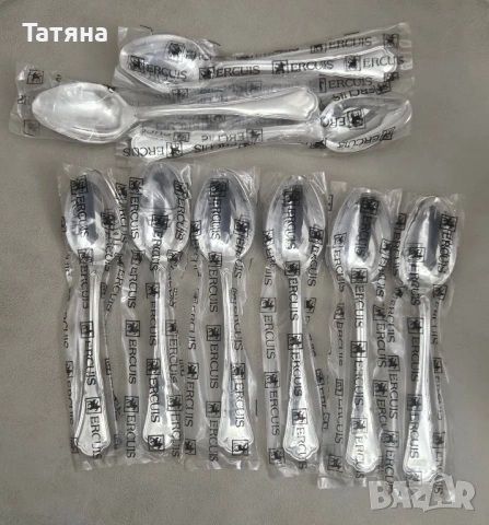 Нови Вилици и лъжици (19 брой) за маса Ecruis Victoria Contours с посребрени покрития / 100 микрона, снимка 3 - Прибори за хранене, готвене и сервиране - 53402523