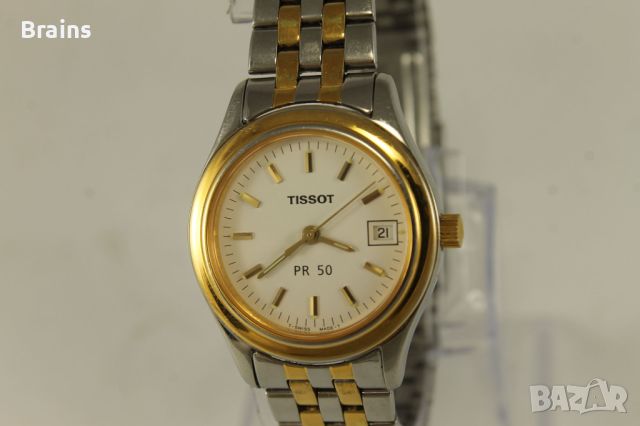 Дамски Швейцарски Кварцов Часовник TISSOT PR 50 Стомана с Позлата, снимка 3 - Дамски - 46735220