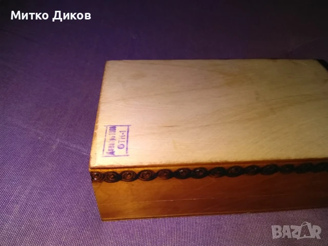 Дървена кутия ръчно рисувана винтидж СССР нова 140х85х43мм, снимка 5 - Декорация за дома - 51080445