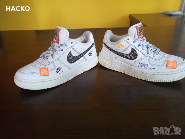 ПРОМО Nike Air Forse 1 Just Do It Paik Jdi Номер 37,5 Стелка 23,5 см. 100% Оригинални Внос от Англия, снимка 6 - Детски маратонки - 50446890