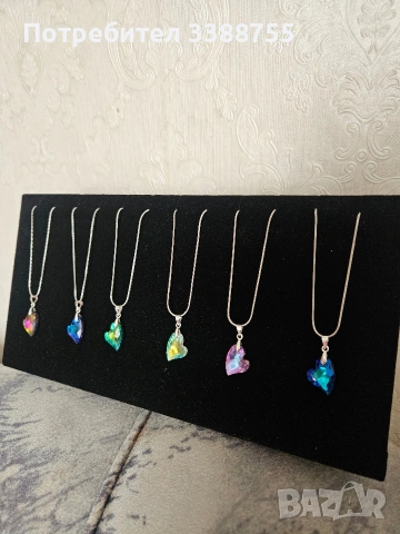 Кристални сребърни колиета