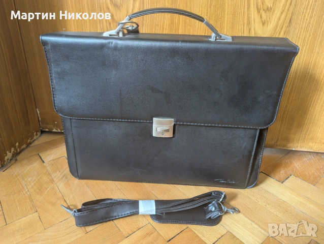 Thiery Mugler - дизайнерска кожена чанта за документи, снимка 5 - Чанти - 54236987