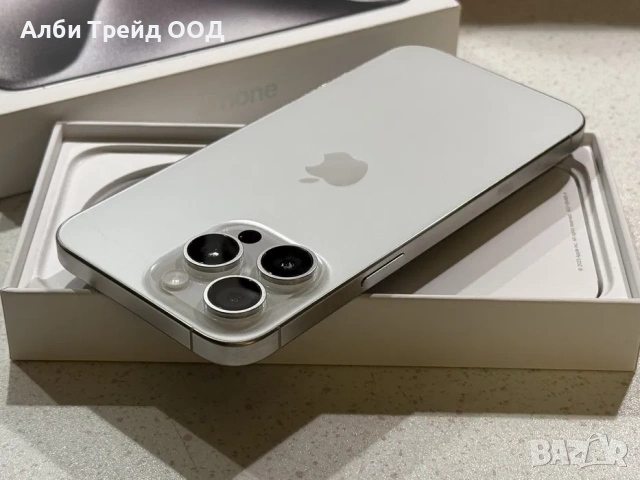 iPhone 15 Pro Max 256GB White Titanium – Като НОВ, 95% Батерия., снимка 6 - Apple iPhone - 53718852