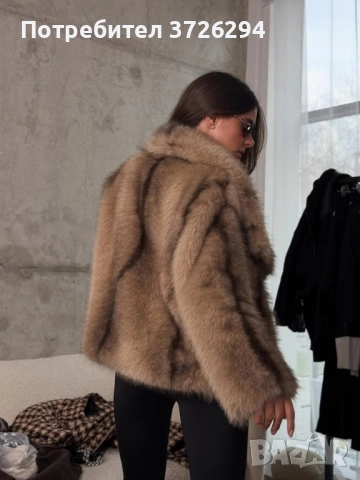 ✨ Супер меко палто с естествен ефект  , снимка 3 - Палта, манта - 52406986