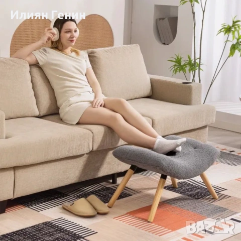 Модерна табуретка HOMCOM , снимка 5 - Дивани и мека мебел - 53641020