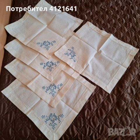 Подарявам декоративни бродирани салфетки 6 бр.
