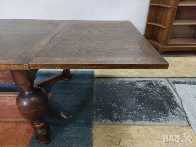 Антична разтегателена дъбова маса в стил Jacobean, снимка 5 - Маси - 46024214