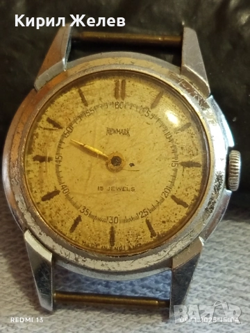 Стар механичен часовник NEWMARK за КОЛЕКЦИОНЕРИ 51537, снимка 4 - Антикварни и старинни предмети - 52351416