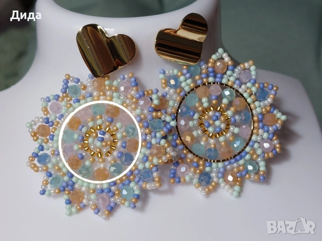 Нови бохо обеци в три цветови модела, снимка 6 - Обеци - 53958977