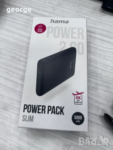 Външна батерия Hama slim HD 5- 5000 mAh, снимка 1 - Външни батерии - 47194175