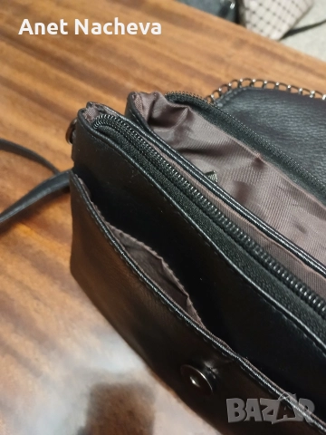 Дамска чанта с дълга дръжка - черна, снимка 5 - Чанти - 52997670