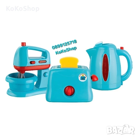 Детски кухненски уреди-миксер,тостер и електрическа кана