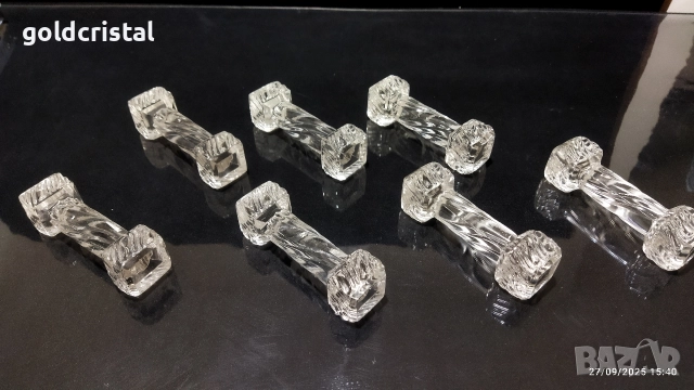 кристални поставки за прибори за маса, снимка 4 - Антикварни и старинни предмети - 52899843