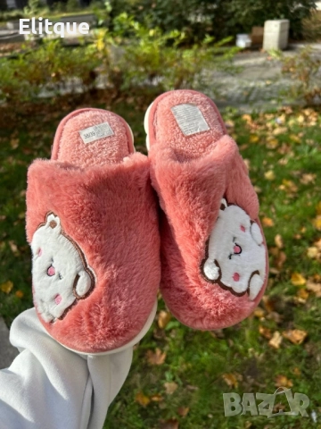 пухени домашни чехли , снимка 4 - Пантофи - 52564862