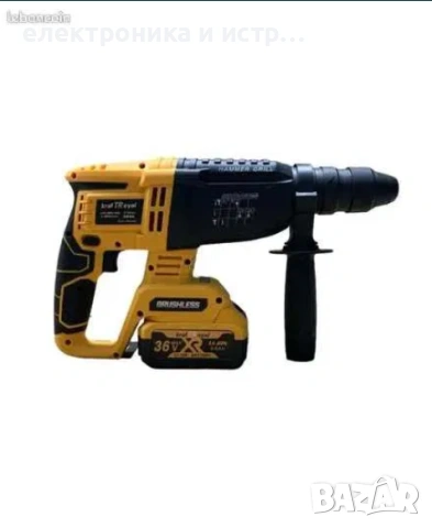 Безчетков Акумулаторен перфоратор KraftRoyal 36V 8Ah 2 батерии + куфар , снимка 4 - Други инструменти - 53350206