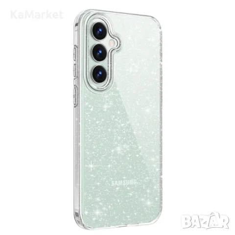 Силиконов кейс Shine 2 mm брокатен, За Samsung Galaxy S24 FE, Прозрачен, снимка 1 - Калъфи, кейсове - 48358629