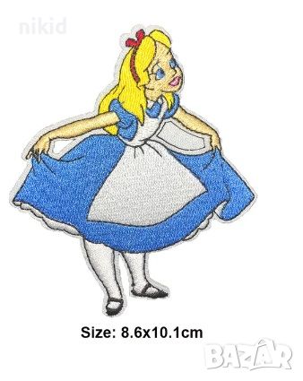 Алиса в Страната на Чудесата апликация за дреха дрехи самозалепваща се нашивка, снимка 1 - Други - 45237013