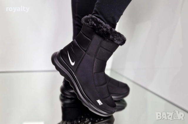 Nike Черни Дамски Апрески С Пух, снимка 3 - Дамски апрески - 52116813