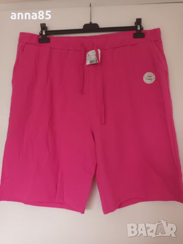 Розови къси памучни панталонки 4ХЛ