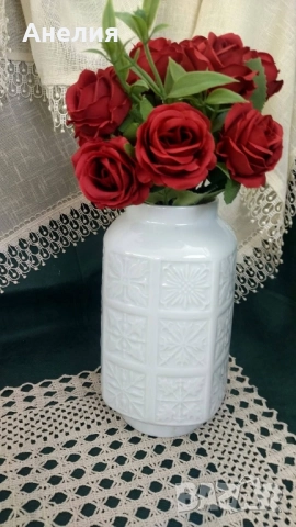 Edelstein бяла стилна ваза, снимка 3 - Вази - 51694929