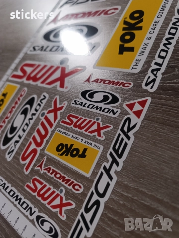 Стикери Toko Salomon Fischer Atomic Swix Stickers - 21 бр., снимка 3 - Аксесоари и консумативи - 51435845