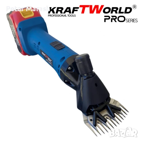 Акумулаторна машинка за подстригване на животни KraftWorld с 2 батерии, снимка 2 - Селскостопанска техника - 51027096