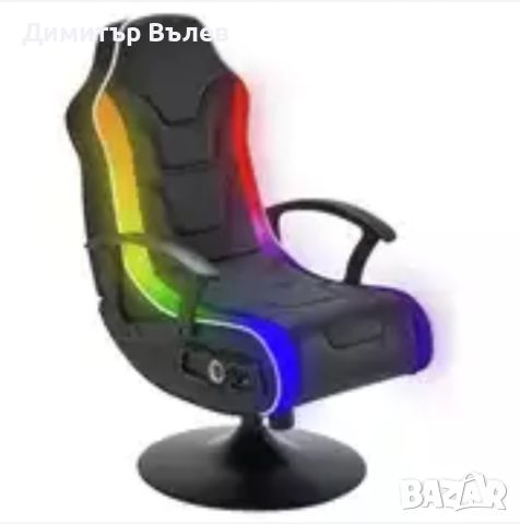  Игрален стол X-Rocker 2.1 Audio  Gaming chair  LED 
, снимка 1 - Столове - 46391811