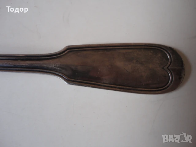 Голям посребрен черпак маркиран , снимка 3 - Антикварни и старинни предмети - 50471948