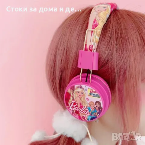 ✨Безжични слушалки с вграден микрофон Barbie, сгъваеми и регулируеми, снимка 7 - Слушалки и портативни колонки - 49239996