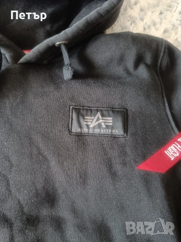 Мъжки суичър Alpha Industries Back Print Hoodie M, снимка 9 - Суичъри - 53937361