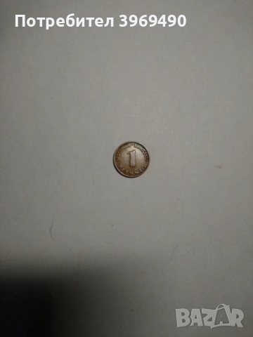 Монета 1 пфениг 1949 г.