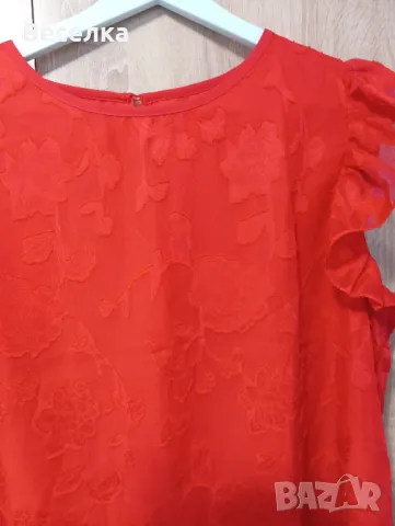 Червена рокля ХЛ, снимка 2 - Рокли - 50321654